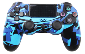 PS4 bezdrôtový ovládač s Blue Abstract Camo 