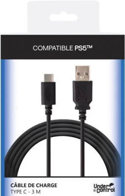 PS5 nabíjecí kabel ovladače USB-C 3 m