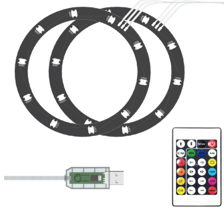 PS5 RGB light ring podsvietenie