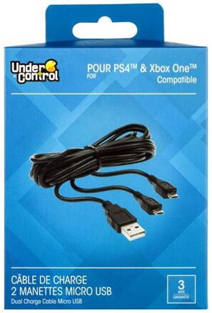 Napájací kábel PS4 2x ovládače