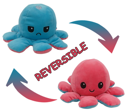 Obojstranná chobotnica - modro-červená