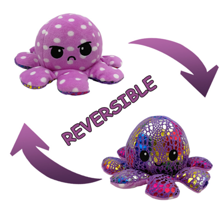 Obojstranná chobotnice - ružová se třpytkama