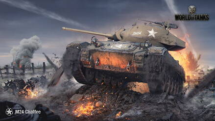 Plagát World of Tanks M24 Chaffee HQ lesk 