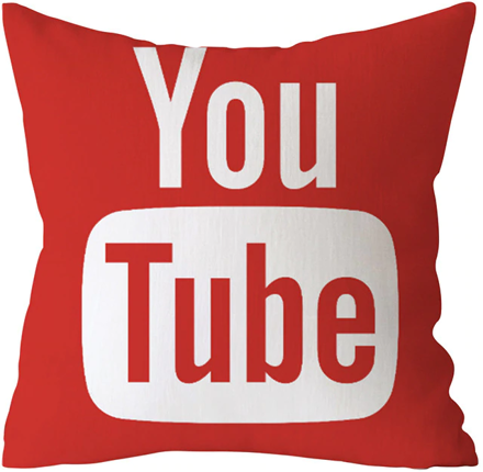 Povlak na vankúš Youtube 45x45cm