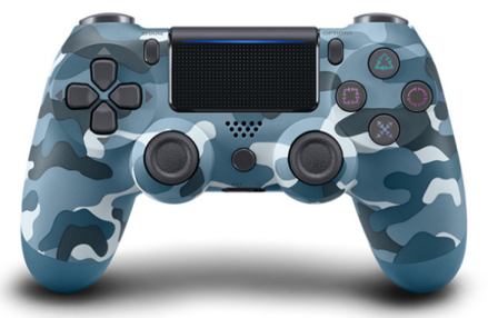PS4 bezdrôtový ovládač s modrou kamuflážou
