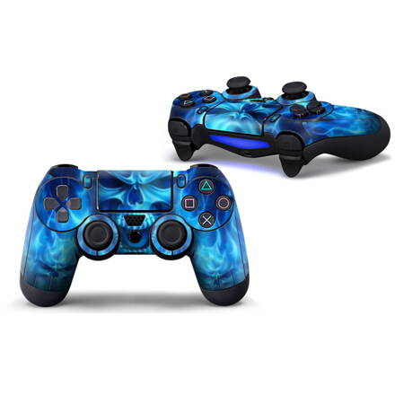 PS4 polep ovládača Blue Skull
