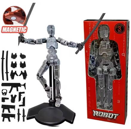 Akční postavička Robot + zbraně Transparent MINI
