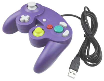 USB gamecube káblový Joypad pre PC - fialový