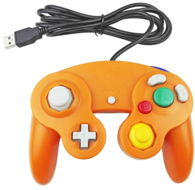 USB Gamecube káblový Joypad pre PC - oranžový