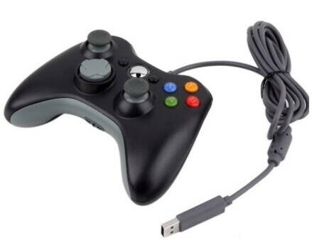 Xbox 360 káblový ovládač čierny