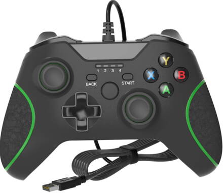 USB káblový ovládač pre PC čierny XBOX design