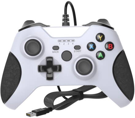 USB káblový ovládač pre PC biely XBOX design