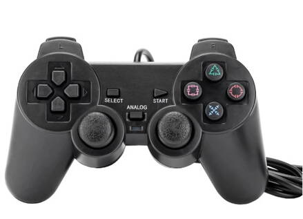 Ovladač PS2 kabelový černý