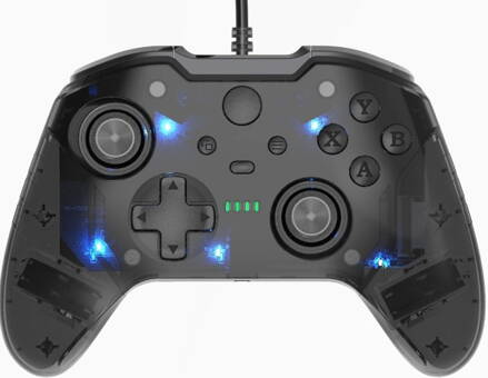 Káblový ovládač Crystal čierny pre xbox Series X/S
